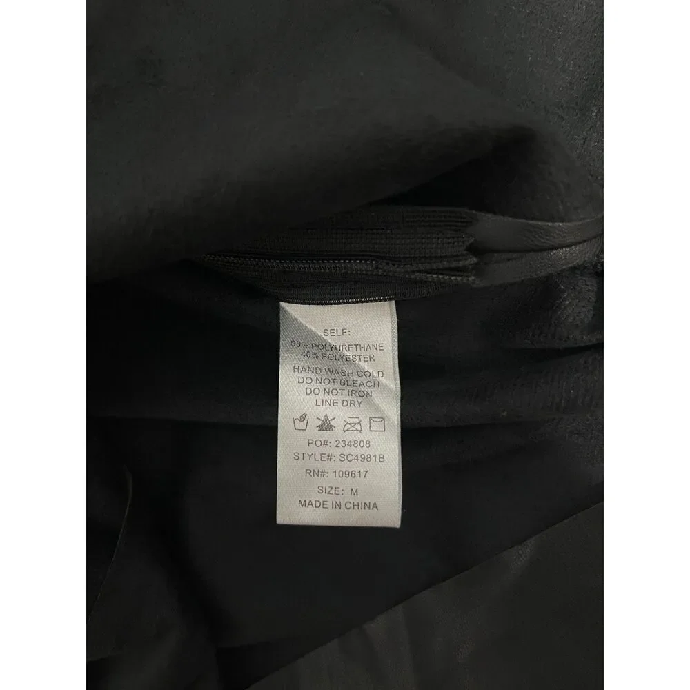 Altar'd State Faux Leather Pleated Mini Skort Size Medium Black NWT